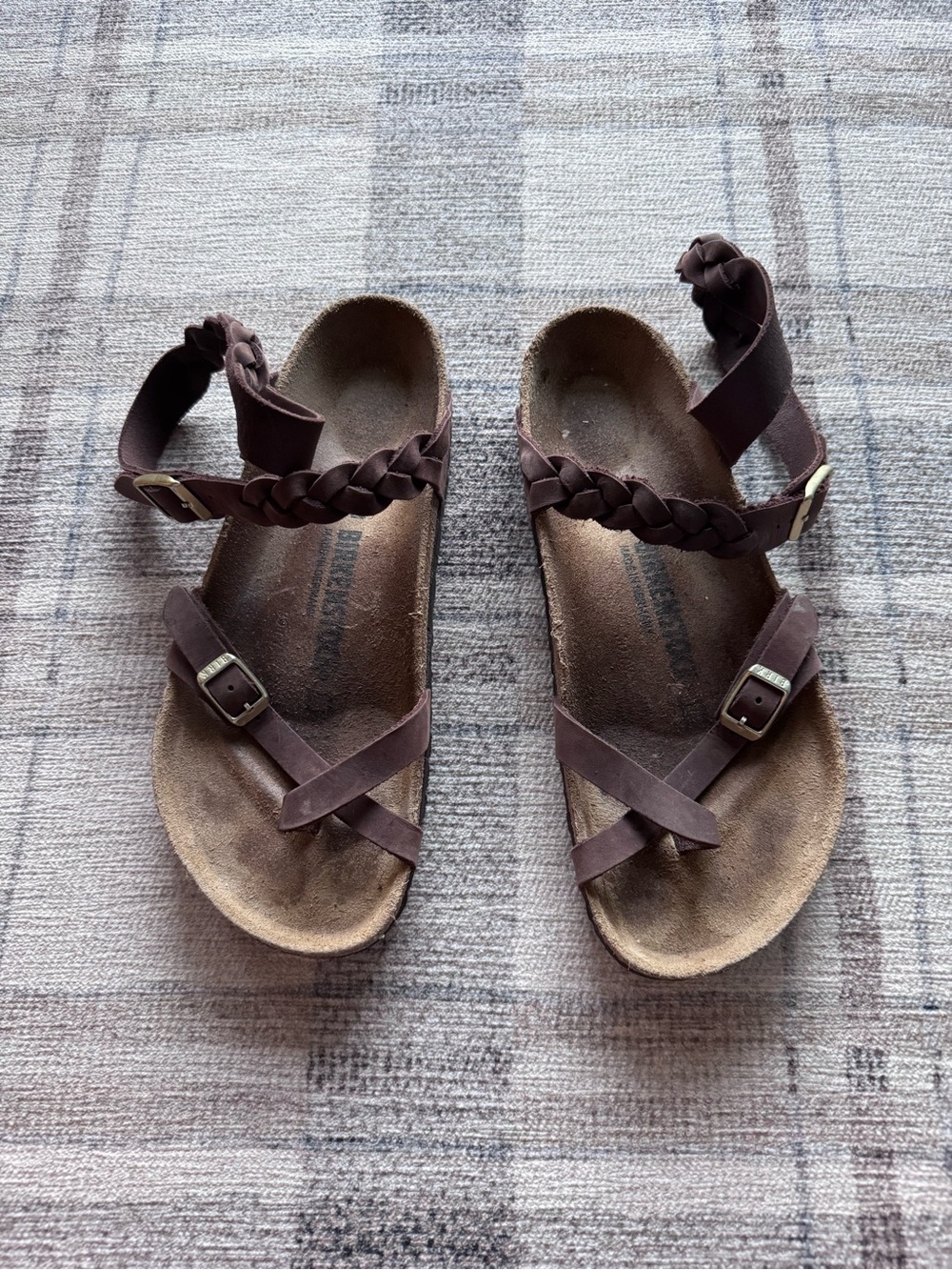 RARE Birkenstock Yara Braided Ankle Strap Sandals - Picture 2 of 8